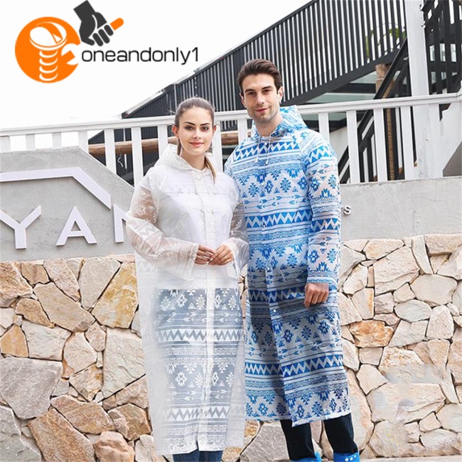 Áo Mưa Dày Dặn Thiết Kế Dây Rút Gọn Nhẹ Chống Thấm Nước Có Thể Tái Sử Dụng Thời Trang