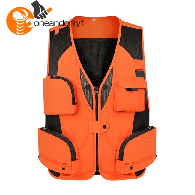 [COD] Áo Khoác Câu Cá Polyester Nhiều Túi Có Thể Tháo Rời Chống Thấm Nước