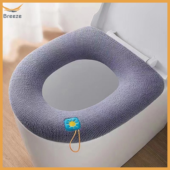 Vỏ Bọc Bệ Ngồi Bồn Cầu Dày Dặn Mềm Mại Ấm Áp Mùa Đông Có Tay Cầm Và Có Thể Giặt