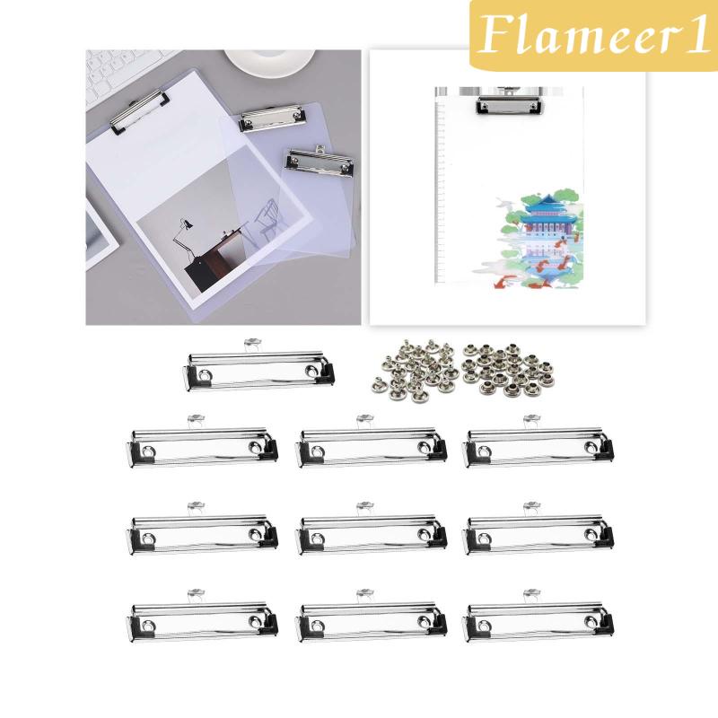 Set 10 Kẹp Sắt Kẹp Tài Liệu Với Chân Cao Su Tiện Dụng