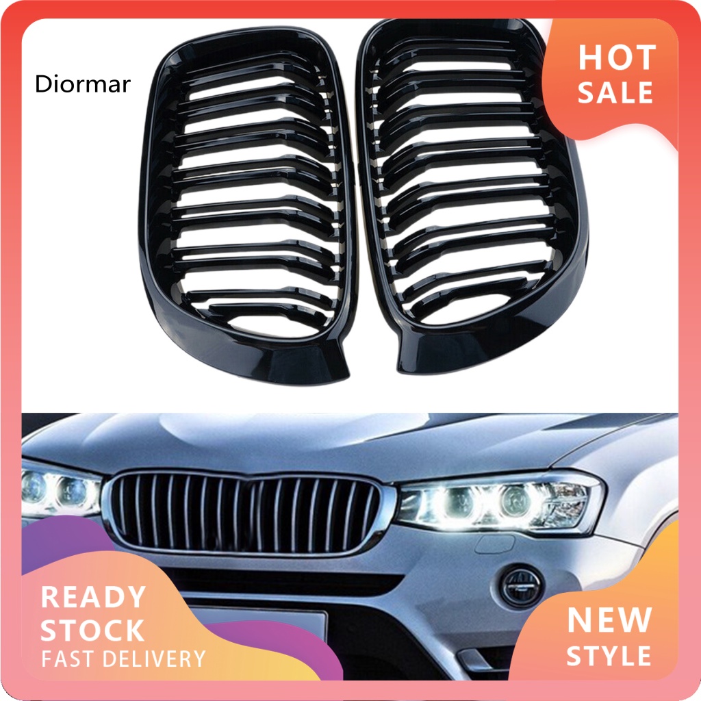 1 CặP LướI TảN NhiệT MàU Đen GắN Mui Xe 51117338571 51117338572 51137367422 Khung Lưới Tản Nhiệt Cho Xe Ô Tô BMW X3 X4 Series F25 F26 14-16