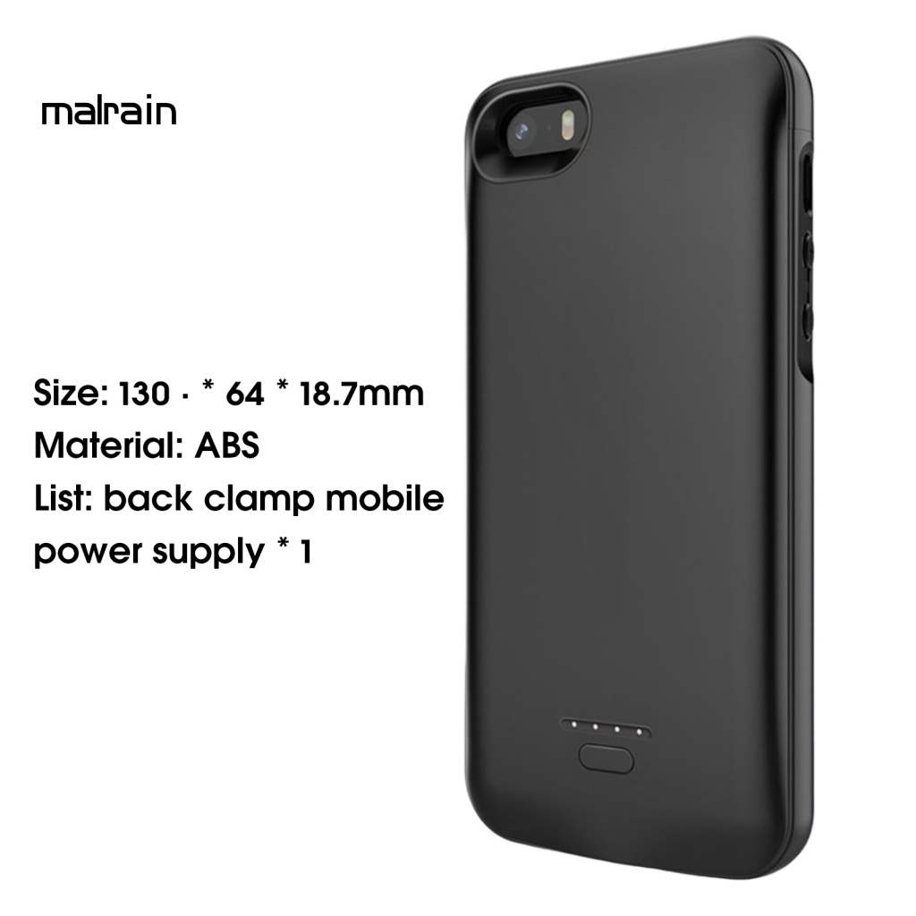 Ốp Điện Thoại Pin 4000mAh Cạnh Nam Châm Siêu Mỏng Cho iPhone5 / 5s / 5se