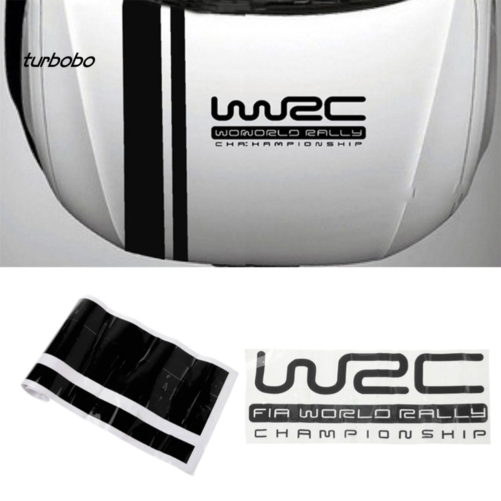 Set 2 Miếng Dán Trang Trí Mui Xe Hơi Tự Dính Họa Tiết Chữ Độc Đáo