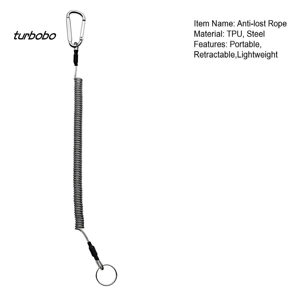 Turbobo Dây Lò Xo Chống Trộm Có Móc Khóa An Toàn Cho Hoạt Động Ngoài Trời