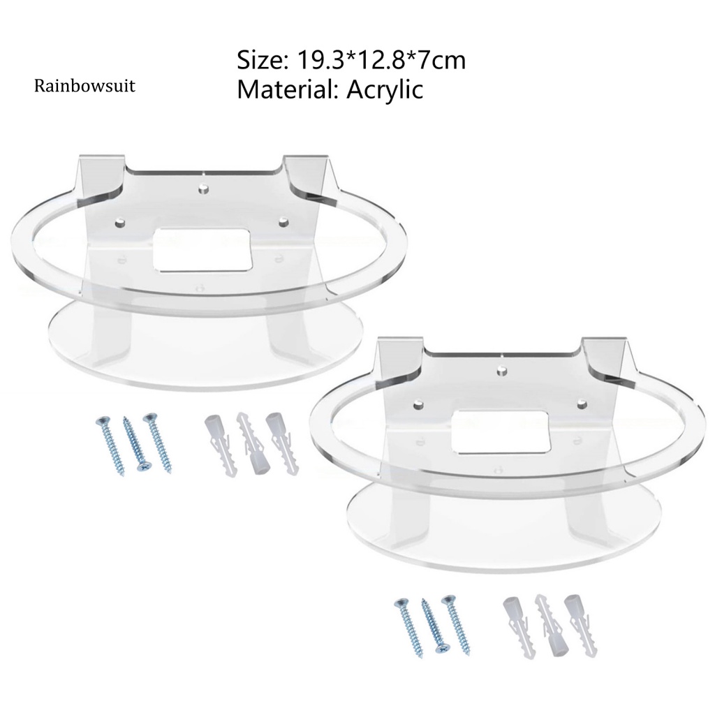 Set 2 Giá Đỡ Bộ Định Tuyến WiFi Gắn Tường Bằng Acrylic Trong Suốt Trang Trí Nhà Ở