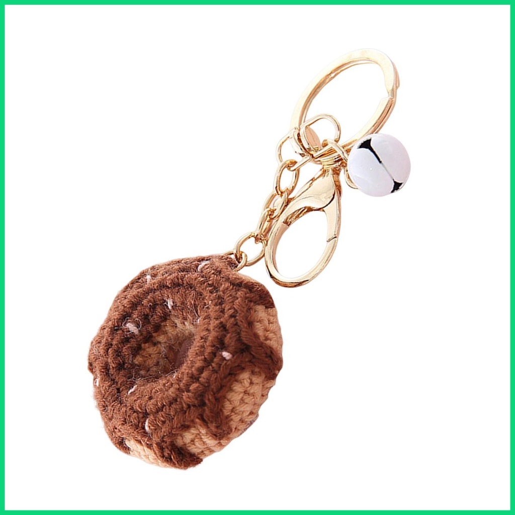 Móc Khóa Hình Bánh Donut Bằng Len Dễ Thương Cho Bé