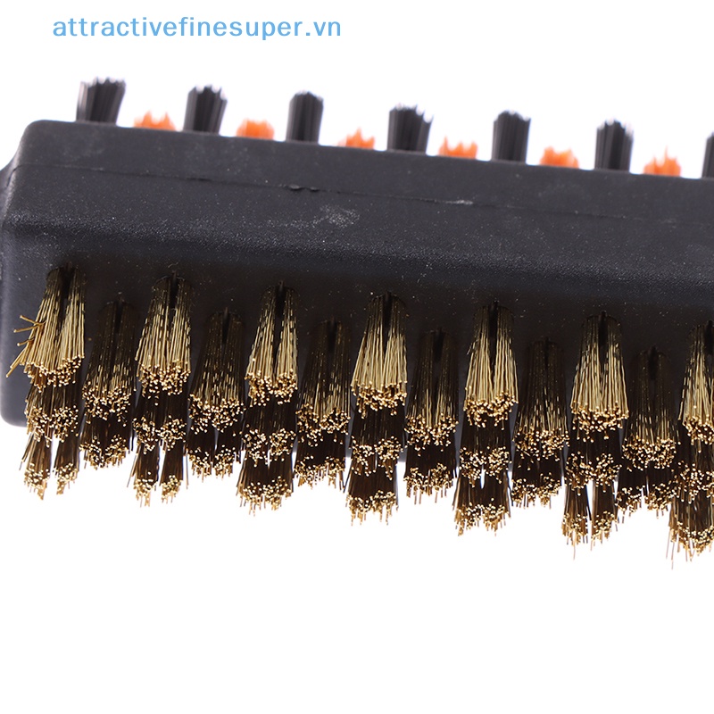 Bàn Chải Nylon 2 Mặt Có Dây Kéo Vệ Sinh Gậy Đánh Golf Tiện Dụng