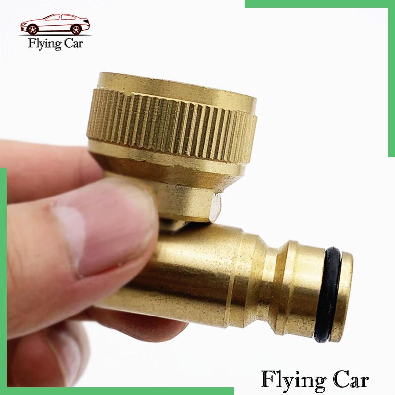 Đầu Nối Vòi Nước 90 Độ 3 / 4in Bằng Đồng Thau Siêu Bền Tiện Dụng Cho Sân Vườn