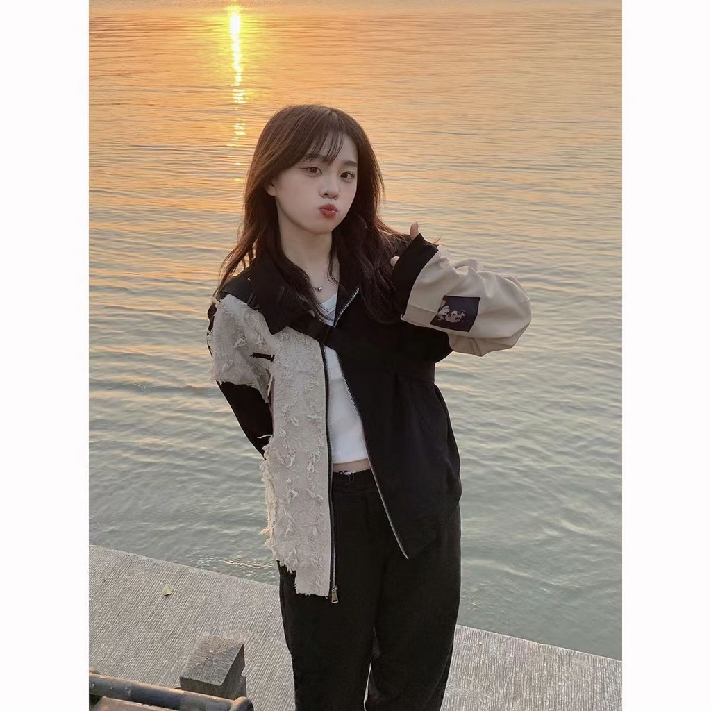 Áo Khoác Bóng Chày Cao Cấp Thời Trang Đường Phố Mùa Thu Dành Cho Nữ