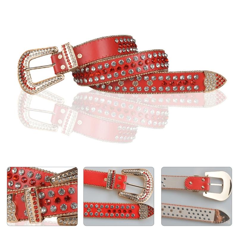 Thắt Lưng Khóa Cài Đính Đá Sang Trọng Phong Cách Phương Tây Cho Chân Váy Jean