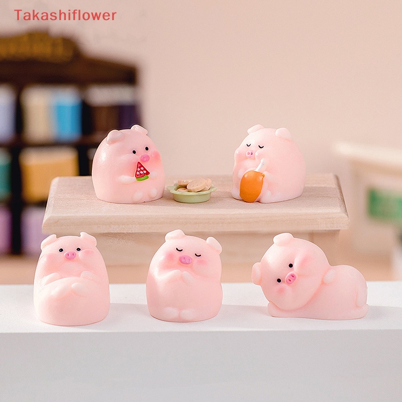 Mô Hình Chú Heo Bằng Resin Dễ Thương Trang Trí Tiểu Cảnh