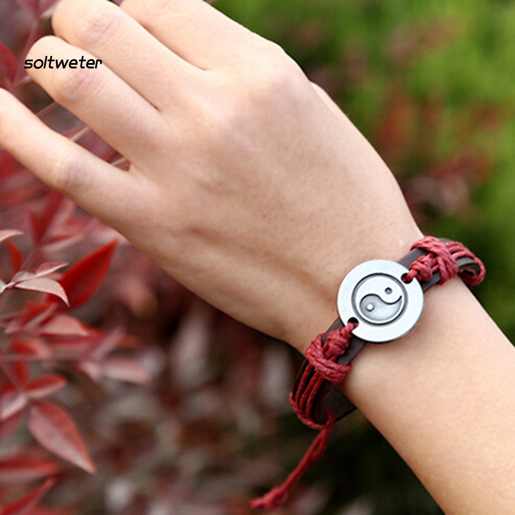 Vòng Tay Dây Da Nhiều Lớp Mặt Hình Vô Cực Unisex