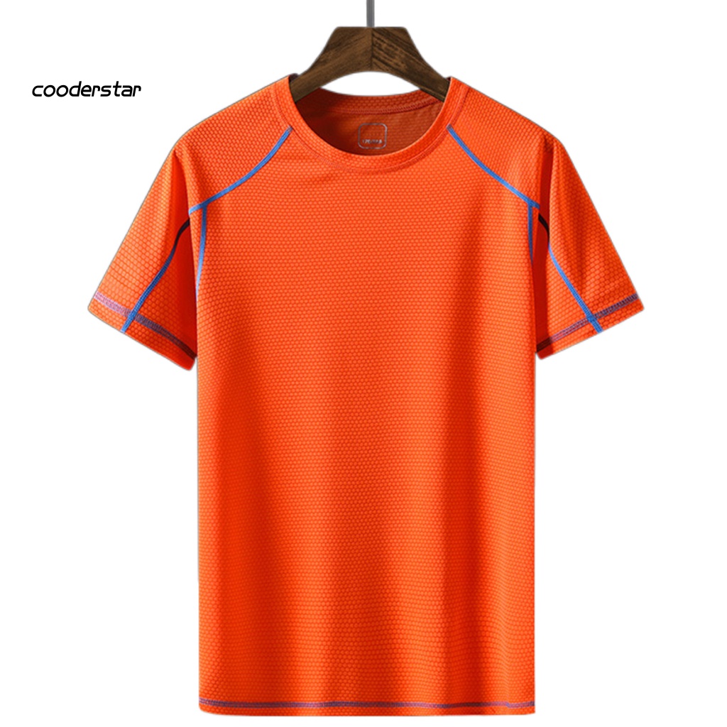 Áo Thun Thể Thao Tay Ngắn Màu Sắc Tương Phản Nhanh Khô Thấm Hút Mồ Hôi Thời Trang Mùa Hè Cho Nam