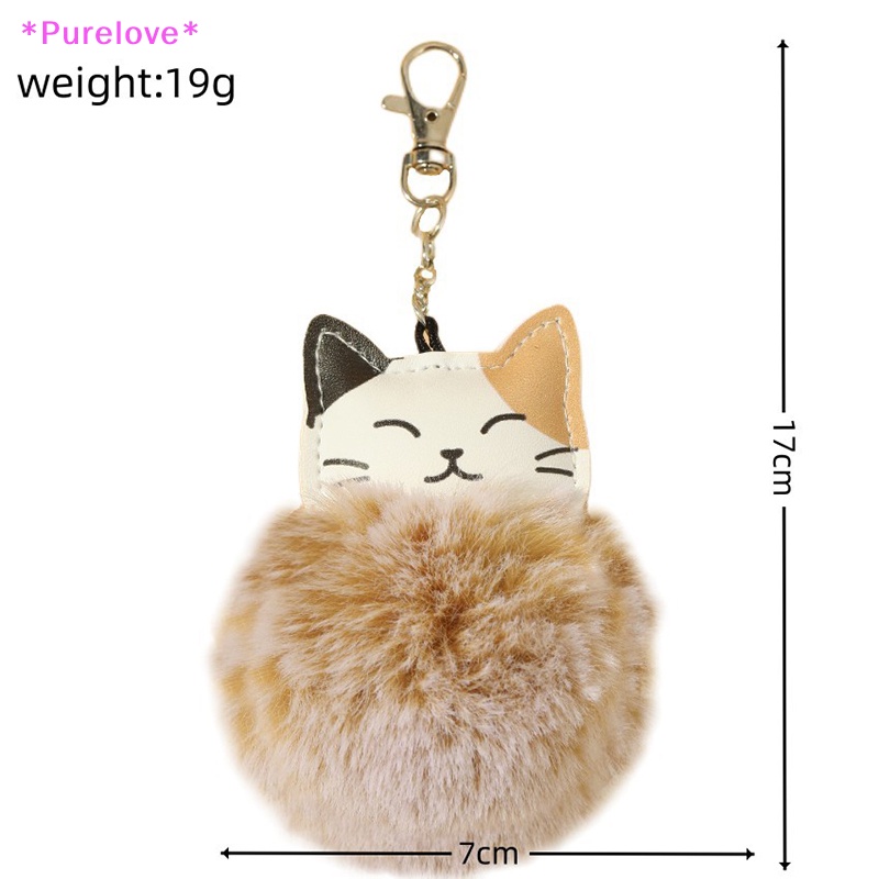 Móc Khóa Hình Mèo Bông Đáng Yêu Dành Cho Nữ Mới