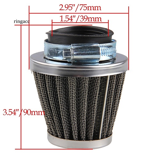 Rga Phụ Kiện Lọc Khí Hình Oval Bằng Kim Loại Chuyên Dụng Cho Xe Mô Tô