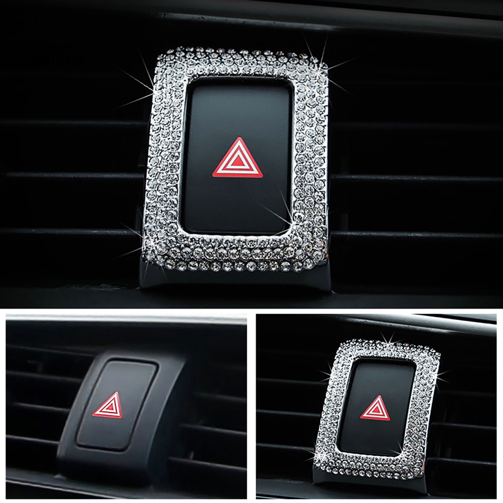Khung Viền Nút Đèn Cảnh Báo Đính Đá Lấp Lánh Cho Xe Hơi Honda Civic 10 Generation