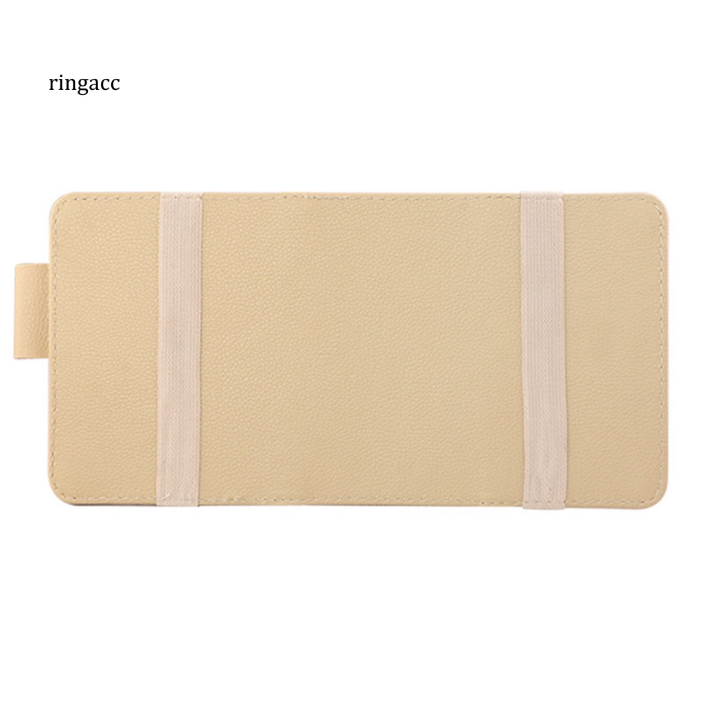 Rga Ví Giả Da Đựng Thẻ Gắn Tấm Che Nắng Xe Hơi SUV Tiết Kiệm Không Gian Đa Năng