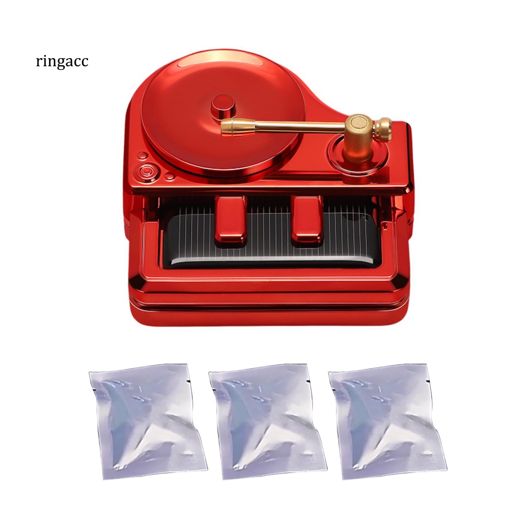 1 Bộ Khuếch Tán Hương Thơm Xe Hơi Hình Đàn Piano Xoay Được Sử Dụng Năng Lượng Mặt Trời