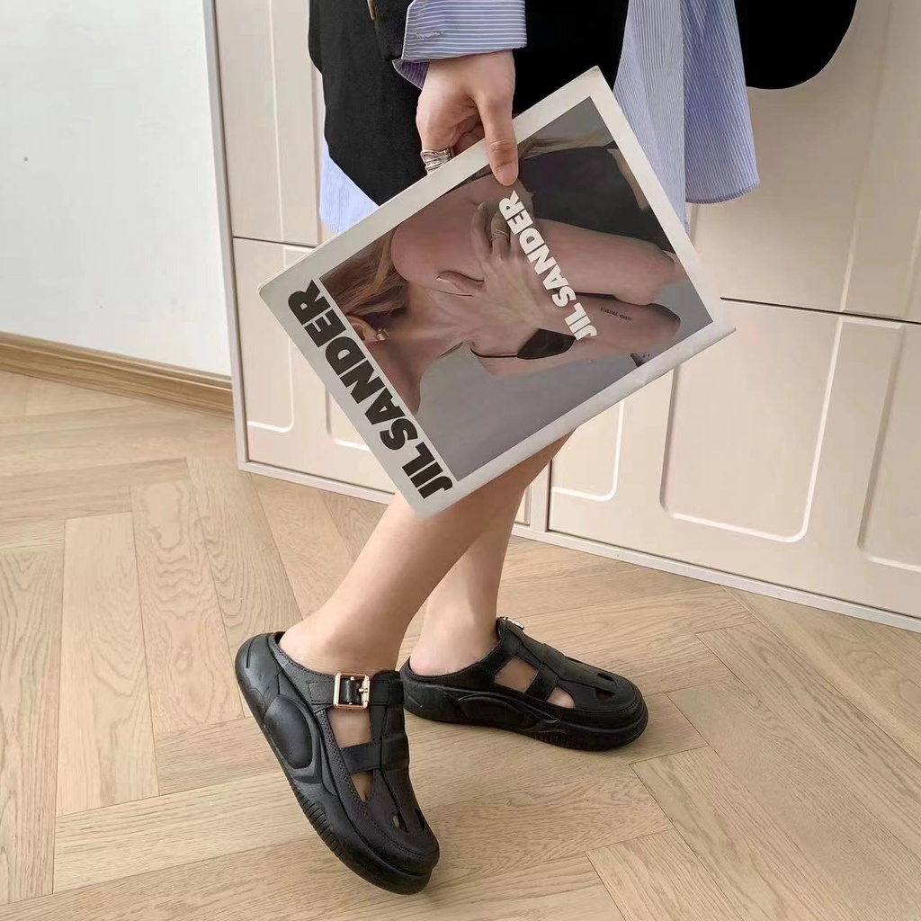 Dép Sandal Đế Dày Thời Trang Đi Biển Mùa Hè Cho Nữ
