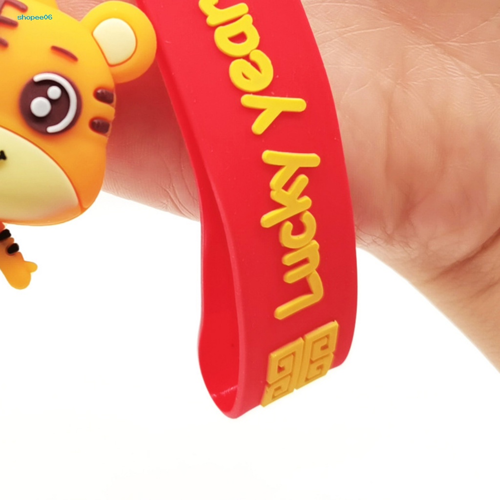 Móc Khóa May Mắn Phong Cách Truyền Thống Trọng Lượng Nhẹ Hình Hổ Dành Cho Trẻ Em