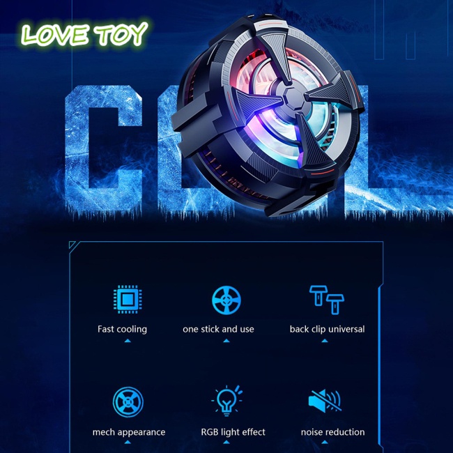 Quạt Tản Nhiệt 2 Trong 1 Gắn Điện Thoại Hỗ Trợ Chơi Game Tiện Dụng