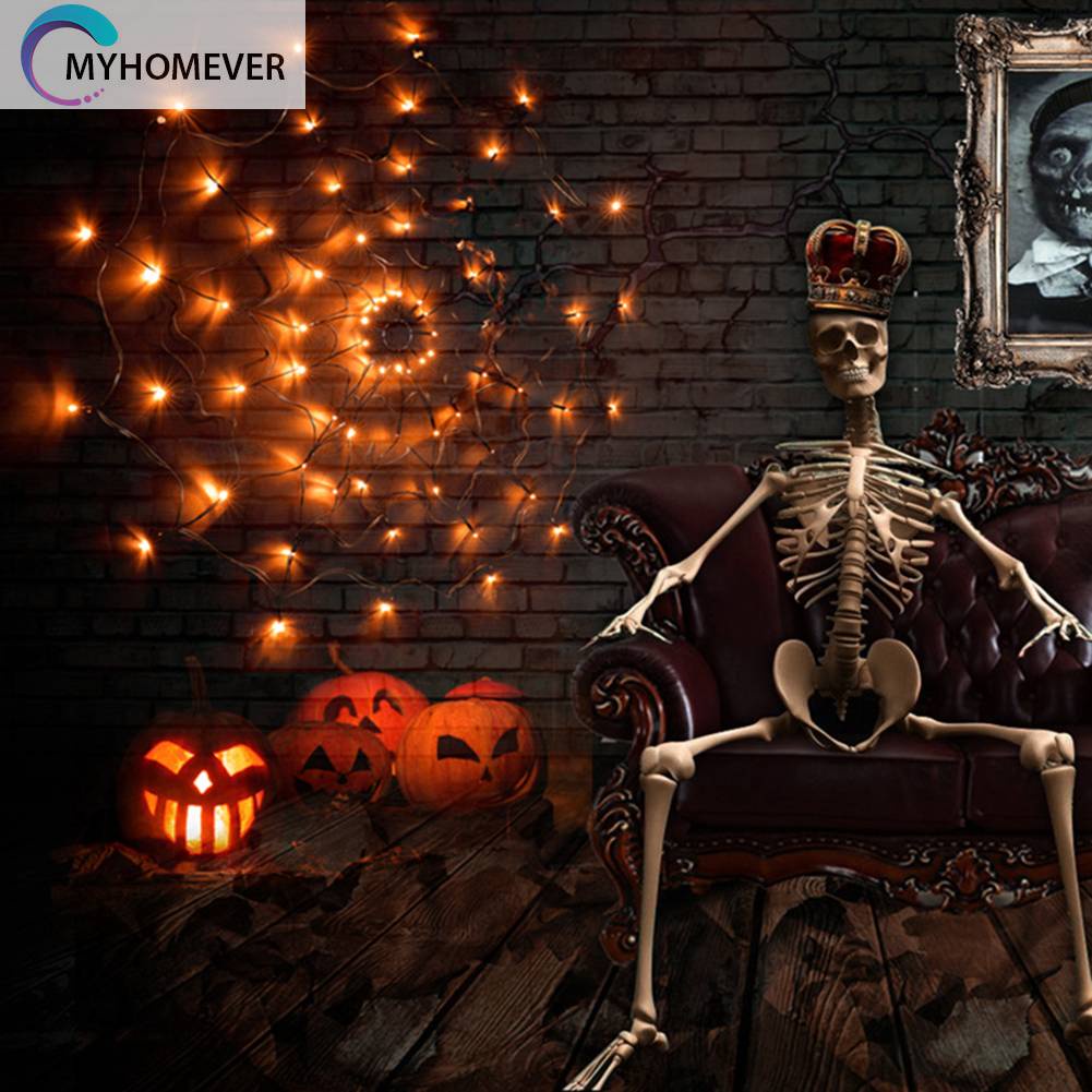 Đèn Led 8 Chế Độ Hình Nhện Đen Trang Trí Halloween