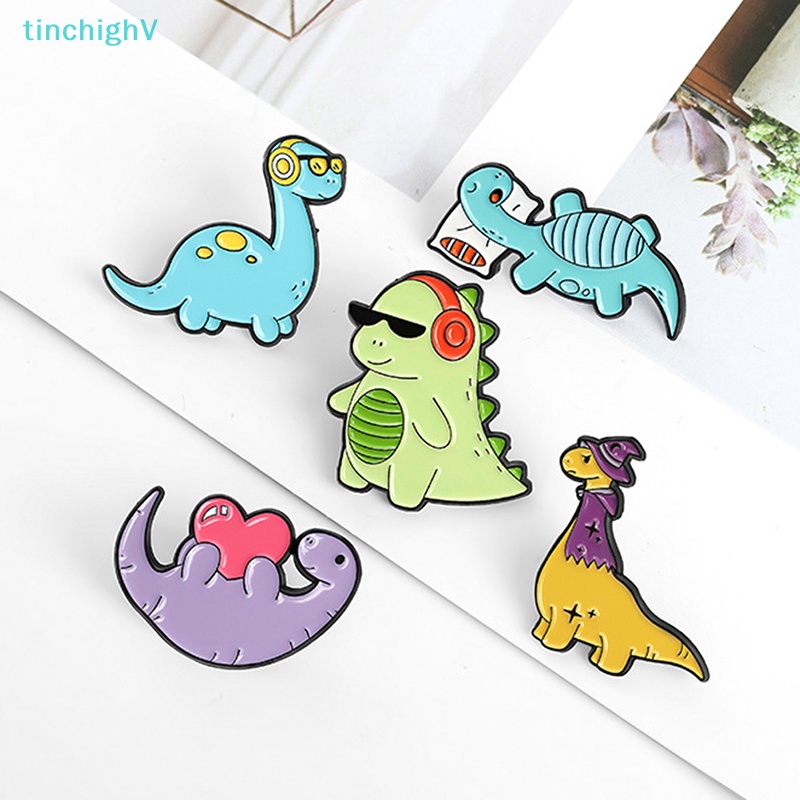 [TinchighV] Ghim Cài Áo Hình Khủng Long Hoạt Hình Dầu Thả Cổ Điển Cho Nam Và Nữ [Mới]
