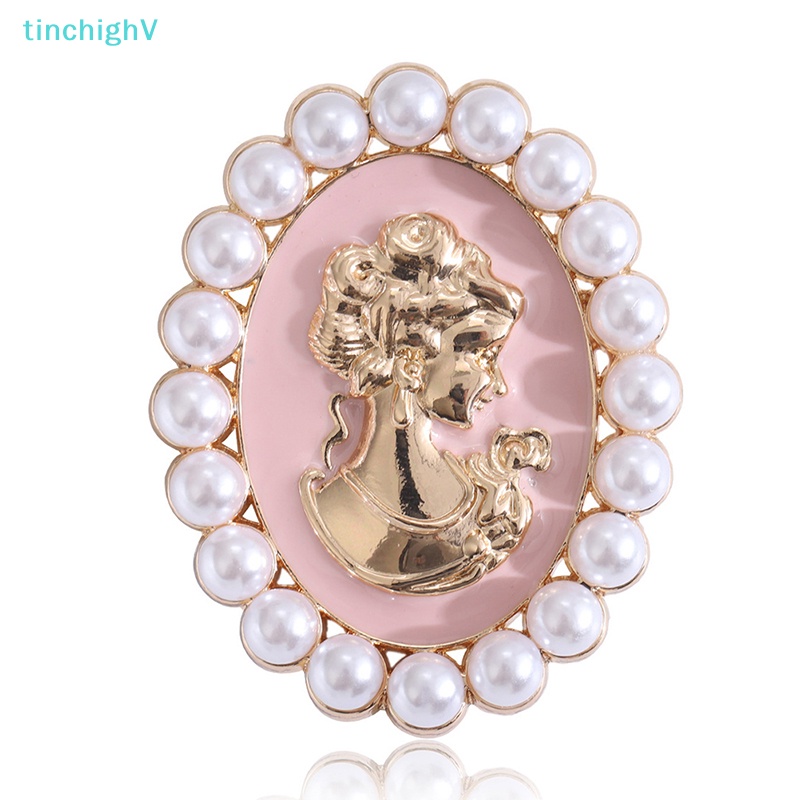 [TinchighV] Ghim Cài Áo Đính Ngọc Trai Hình Oval Đính Kim Cương Giả Thời Trang Cho Nữ [Mới]