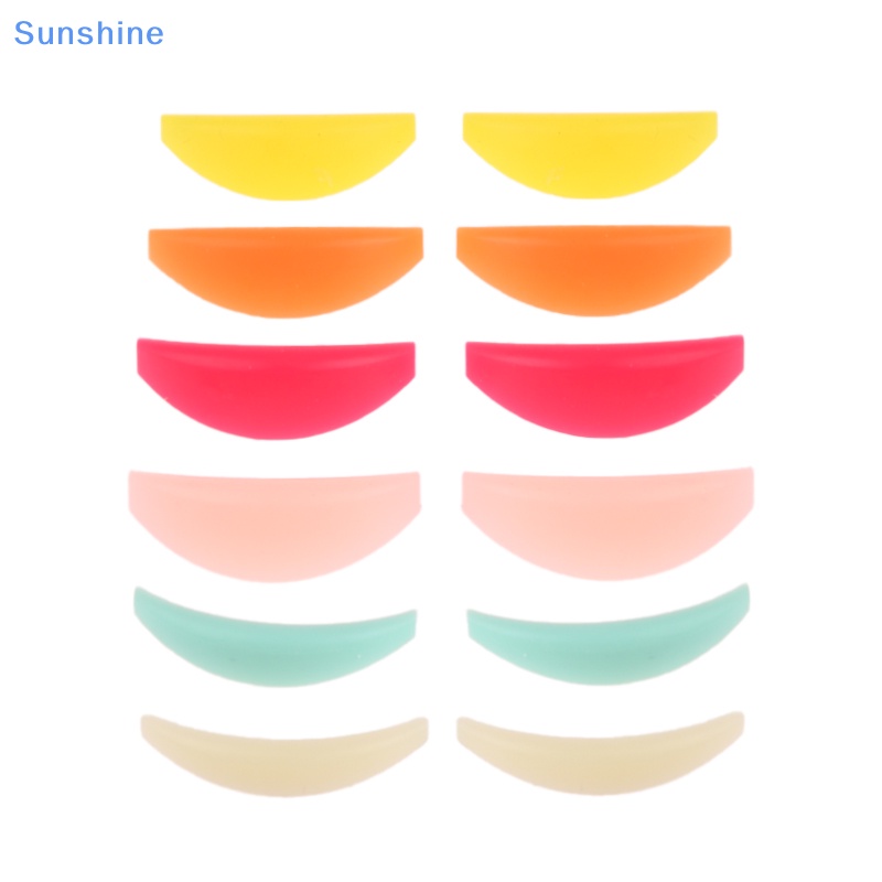 Set 6 Cặp Đệm Silicone Nhiều Màu Hỗ Trợ Uốn Cong Lông Mi Tái Sử Dụng Tiện Lợi
