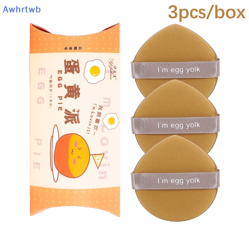 Set 1 / 3 Mút Trang Điểm Awhrtwb Mềm Mại Đàn Hồi Cao Không Ăn Phấn Ướt Và Khô Mới