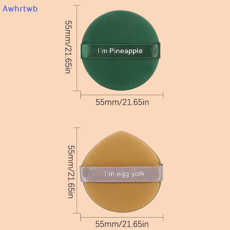Set 1 / 3 Mút Trang Điểm Awhrtwb Mềm Mại Đàn Hồi Cao Không Ăn Phấn Ướt Và Khô Mới