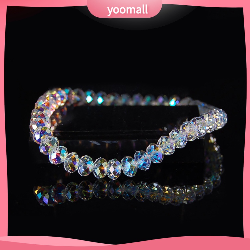 Vòng Tay Chuỗi Hạt Pha Lê Lấp Lánh Co Giãn Thời Trang Dự Tiệc Cho Nữ