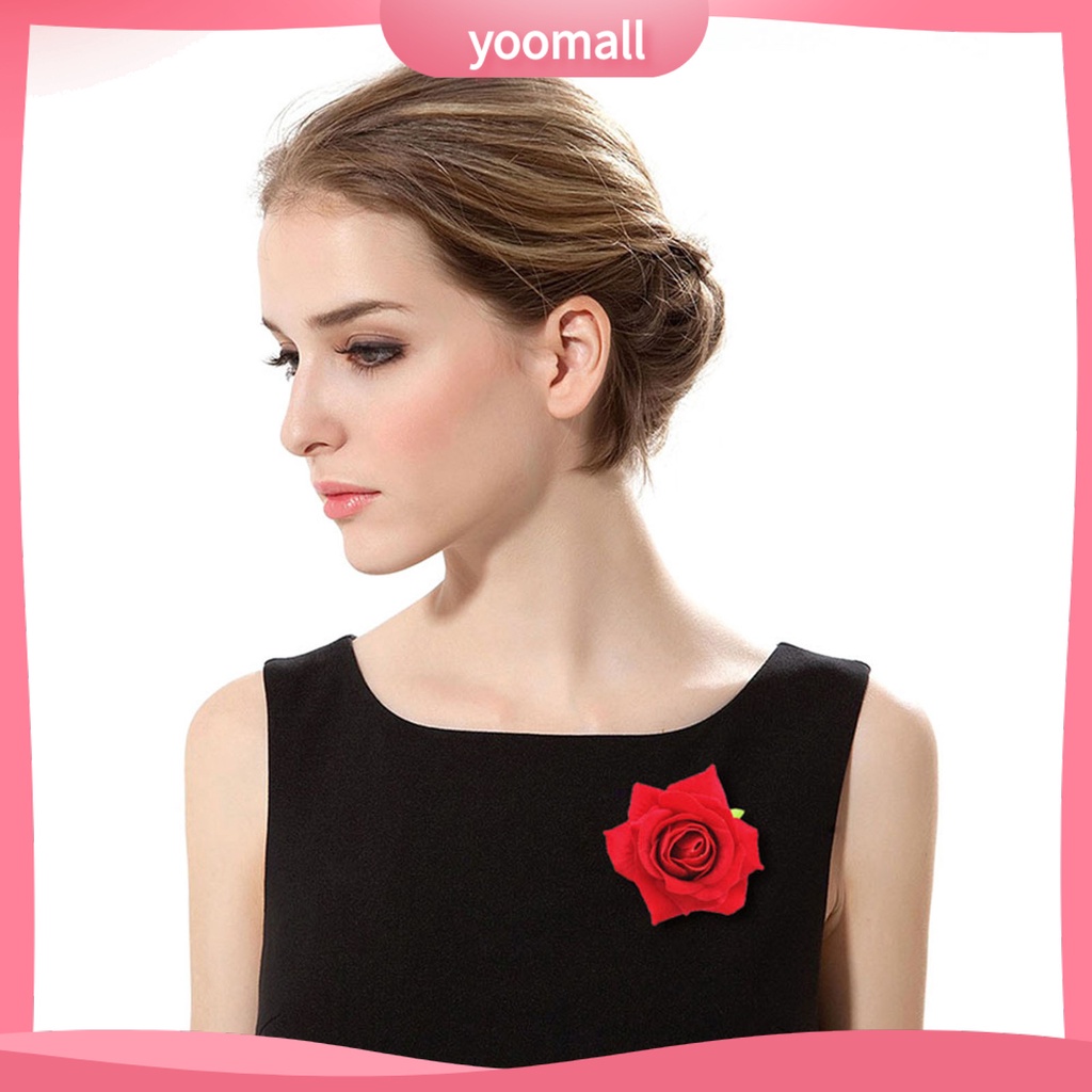 1 Kẹp Tóc Hình Hoa Hồng Bằng Kim Loại Có Thể Tái Sử Dụng
