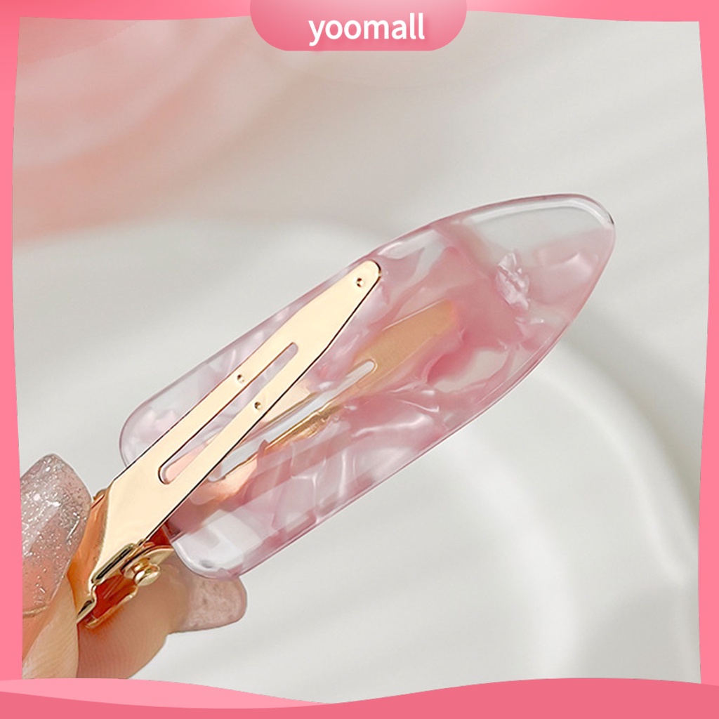 Bộ 2 Kẹp Tóc Bằng Acrylic Chống Trượt Có Răng Liền Mạch Phong Cách Hàn Quốc