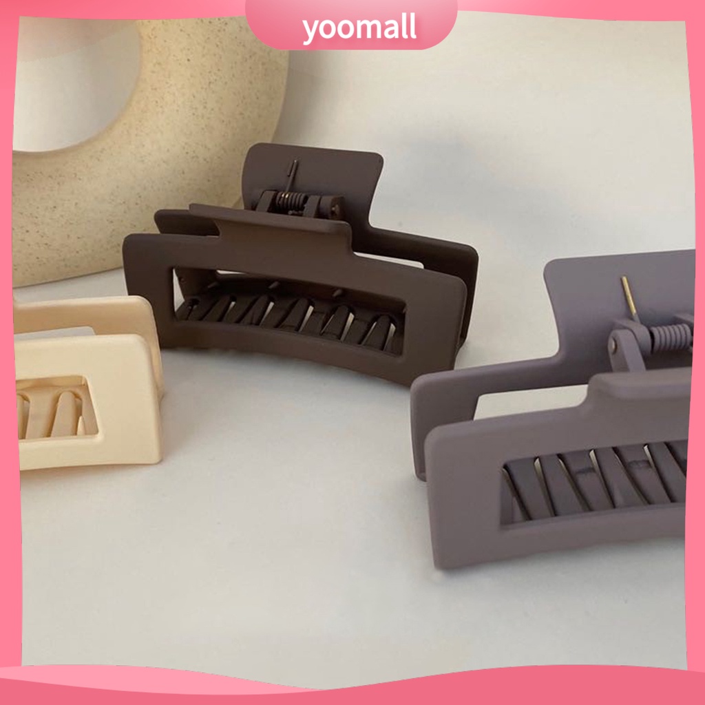 Kẹp Tóc Càng Cua Tạo Kiểu Tóc Chống Rơi Vỡ Màu Trơn Thanh Lịch Cho Nữ