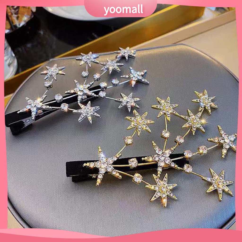 Kẹp Tóc Hình Ngôi Sao Đính Đá Lấp Lánh Thời Trang Cho Nữ