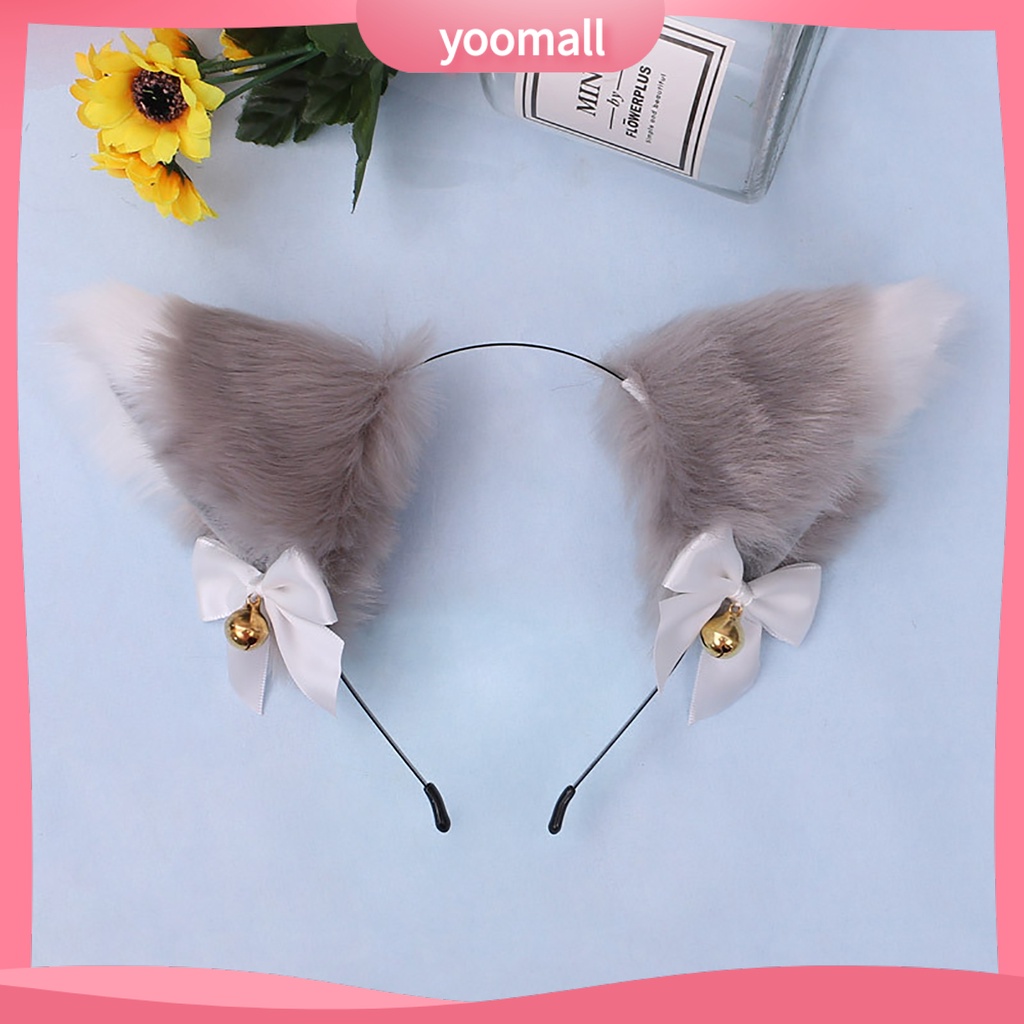 Băng Đô Tai Thỏ Giả Lông Thú Hóa Trang Tiệc Tùng Dễ Thương Cho Nữ