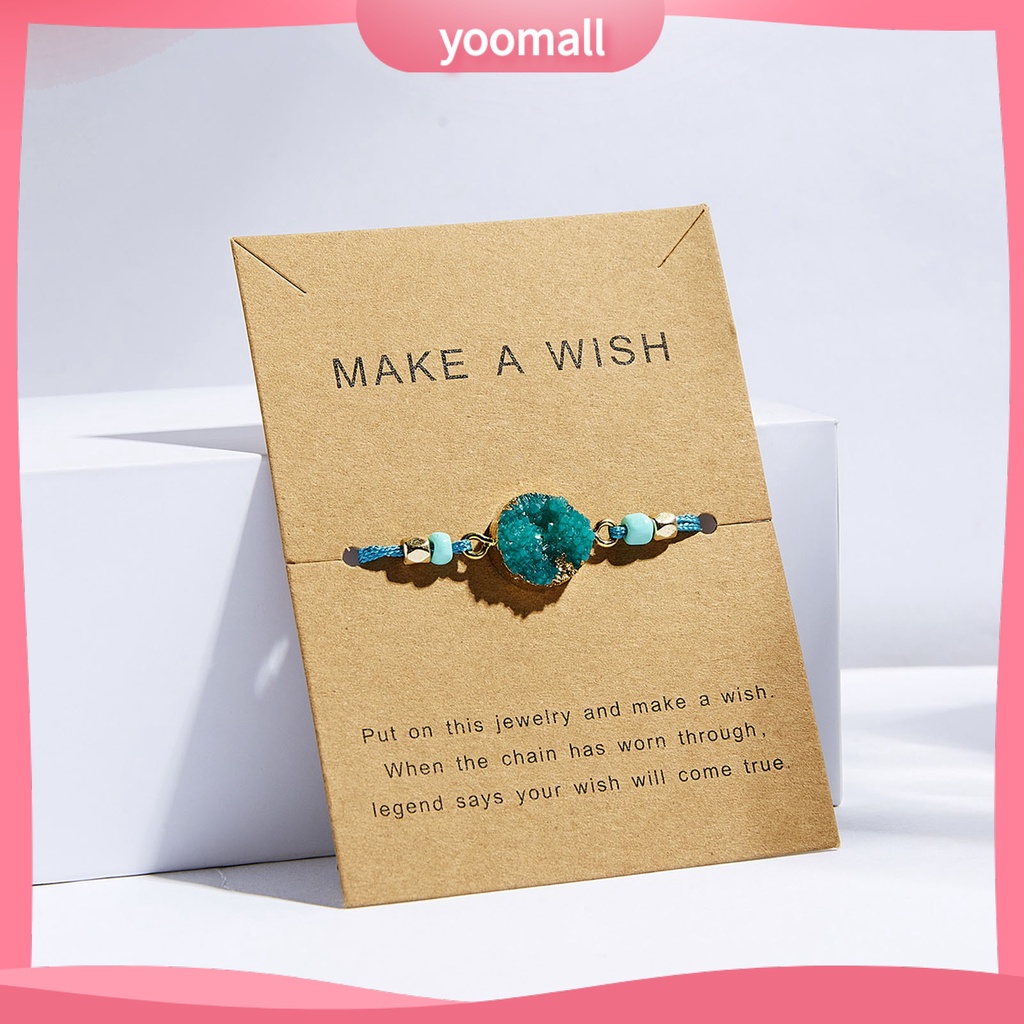 Vòng Đeo Tay Đá Tự Nhiên Chống Mài Mòn Có Thể Điều Chỉnh Phong Cách Hàn Quốc Dành Cho Nam Nữ