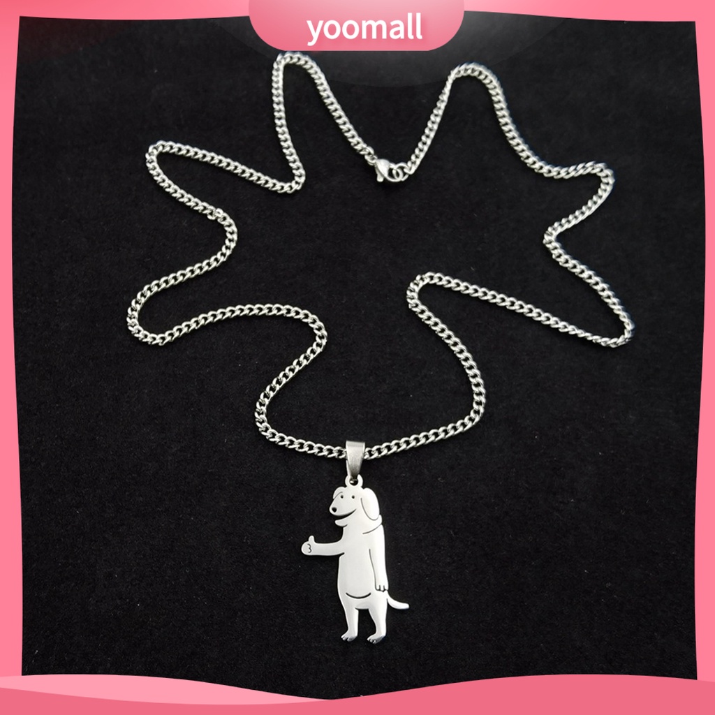 Vòng cổ Hip Hop Bằng Thép Không Gỉ Siêu Nhẹ Không Dị Ứng Có Khóa Tôm Hùm Thú Vị Cho Nữ