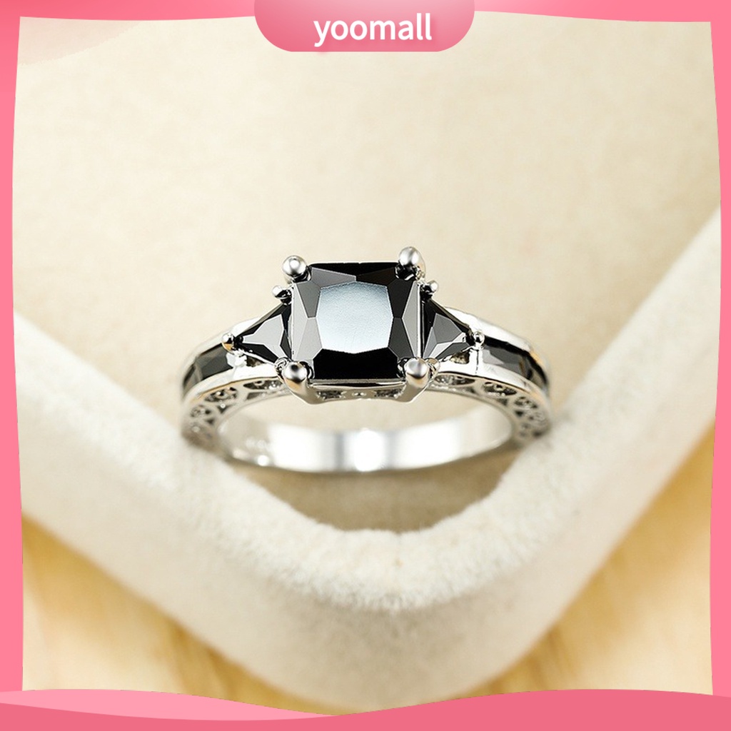 Nhẫn Nữ Đính Đá Zircon Phong Cách Âu Mỹ Cổ Điển