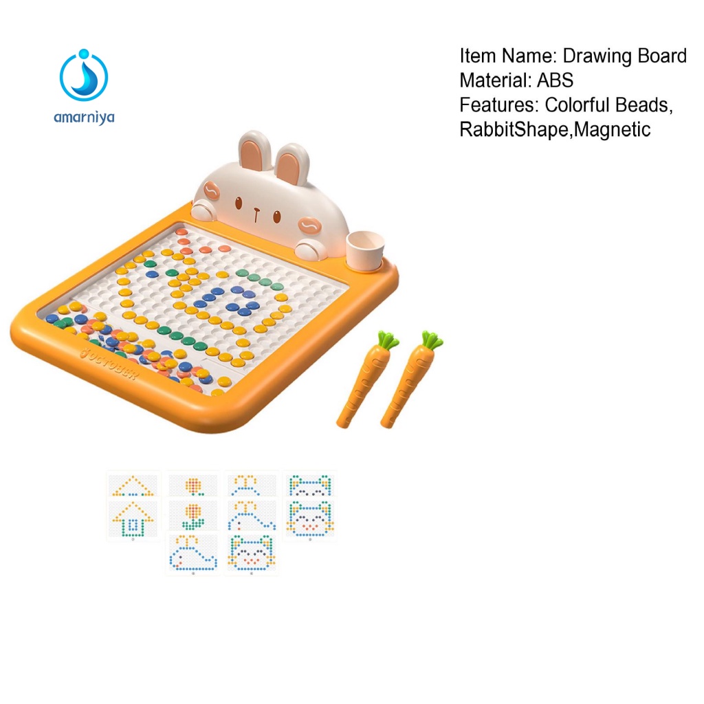 Amar 1 Bộ Quà Tặng Hình Thỏ Dễ Thương Có Bút Từ Tính Di Chuyển Hạt Màu Tự Do Vẽ Cho Trẻ Em