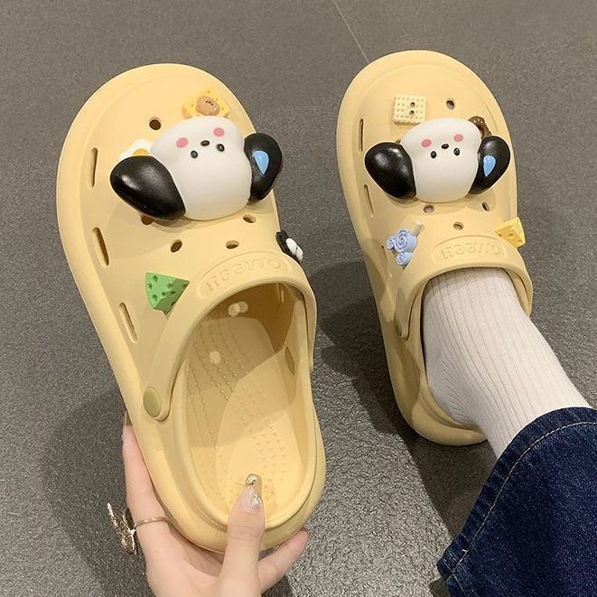 FEIJIANU dép Cross dép sandal nữ giày đi biển đáng yêu thoải mái28Z23071201