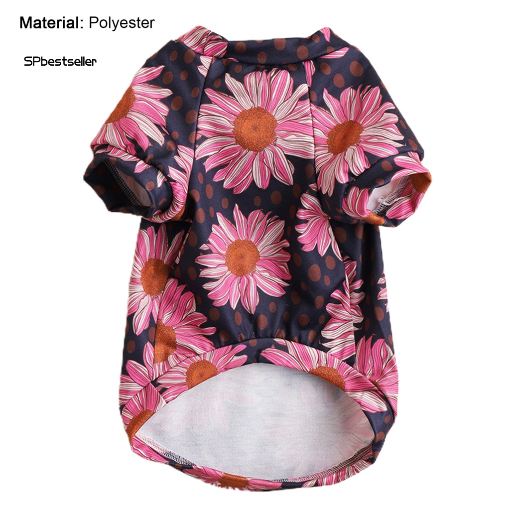 Áo Polyester Bắt Mắt Họa Tiết Hoa Trang Trí Ngoài Trời Dành Cho Thú Cưng