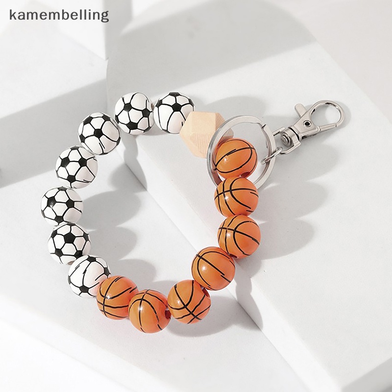 Kamembelling Phụ Kiện Vòng Tay Chuỗi Hạt Gắn Điện Thoại Phong Cách Bóng Chày