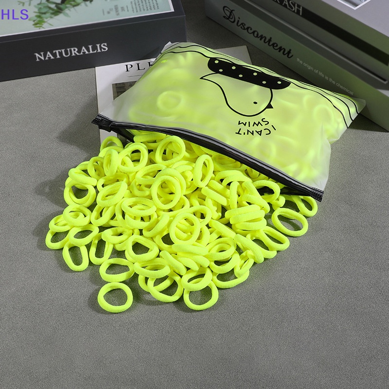 Set 100 Dây Thun Buộc Tóc Nhiều Màu Sắc Không Làm Tổn Thương Tóc Cho Bé Gái