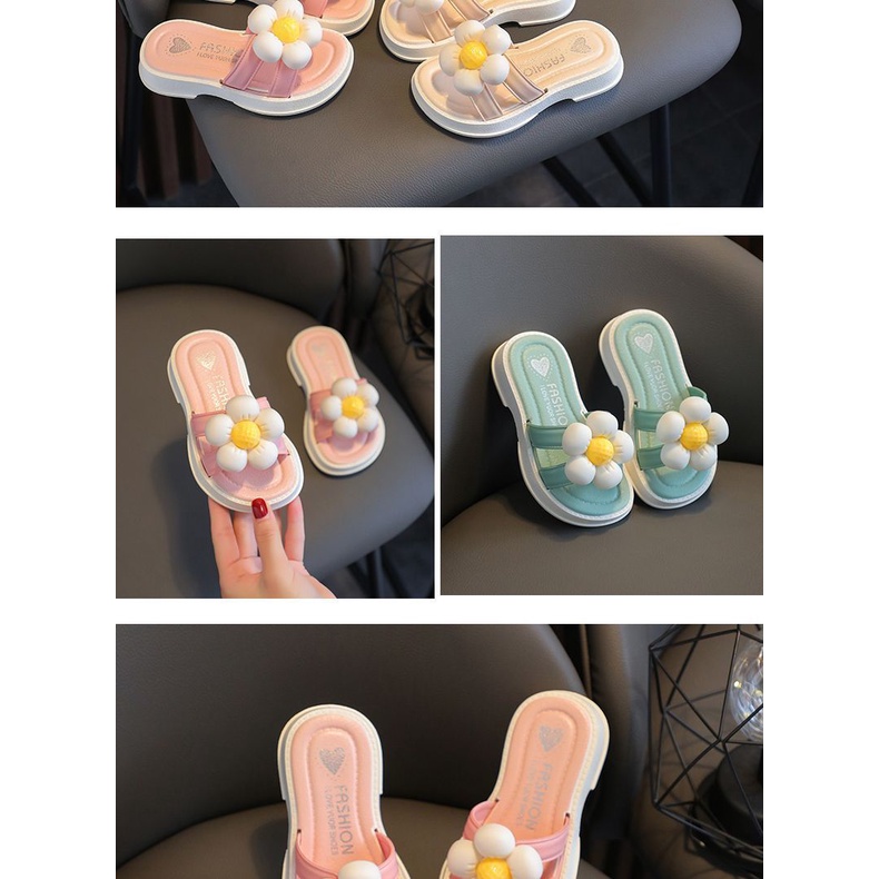 Dép Công Chúa Đế Dày Tăng Chiều Cao Chống Trượt Chống Thấm Nước In Hoa Dễ Thương Thời Trang Mùa Hè Cho Mẹ Và Bé GáiDép trong nhà
