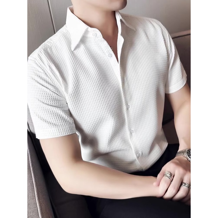 Áo Thun Tay Ngắn Màu Trơn Đơn Giản Thời Trang Mùa Hè Mới