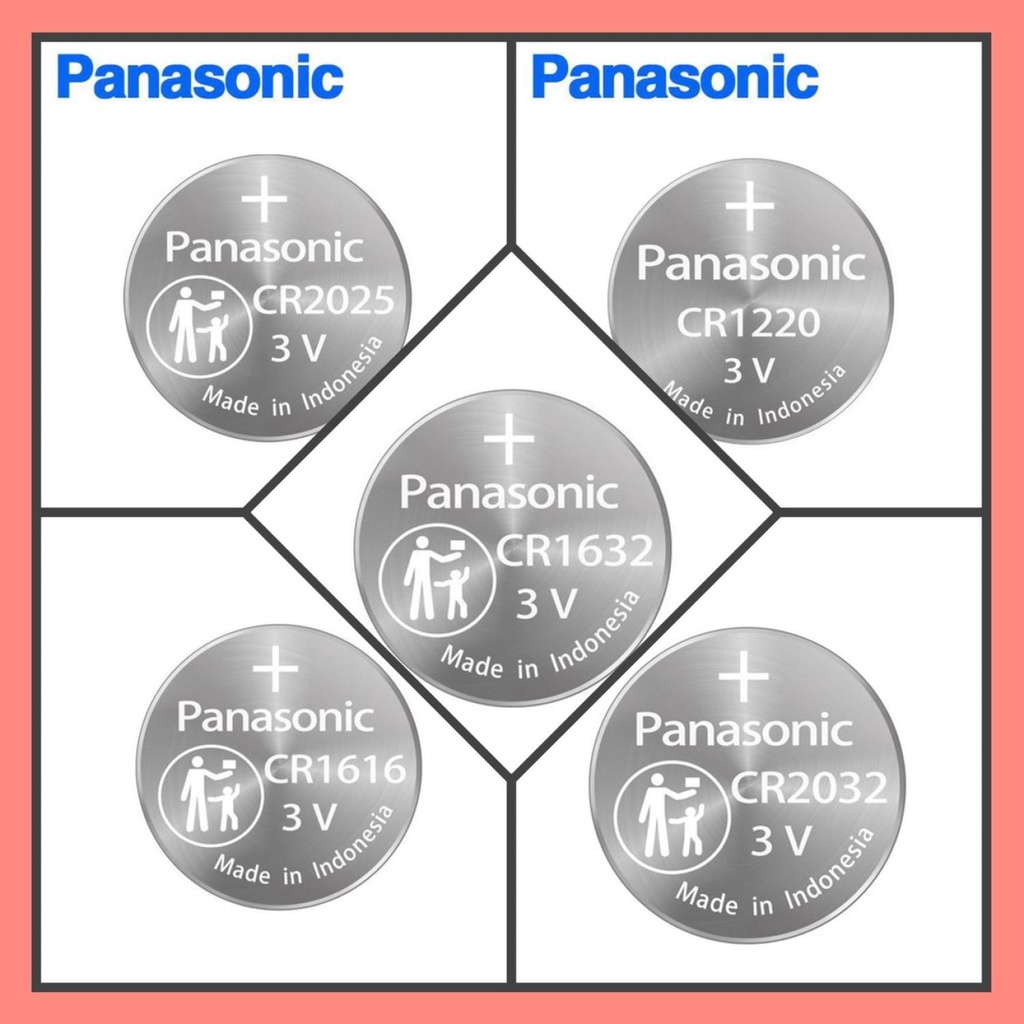 Pin khuy cúc áo Panasonic CR1620 / CR1632/ CR1616 / CR1220 / CR2032 / CR2025 / CR2016 - Pin 3V Lithium Made in Indonesia