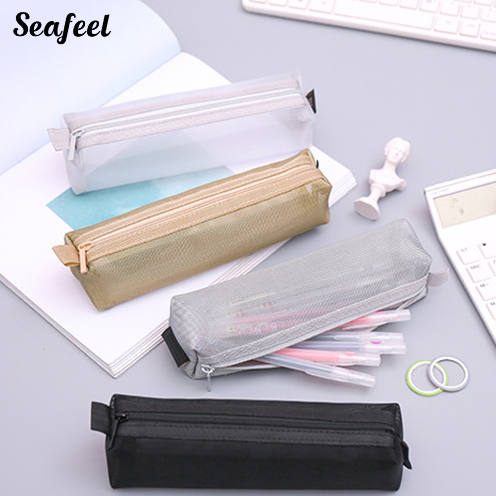 Túi Đựng Bút Màu Trơn Dễ Thương