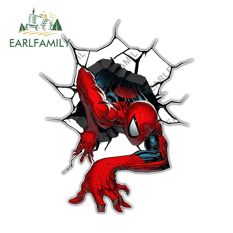 Sticker Dán Kính Chắn Gió Xe Hơi Hình Siêu Anh Hùng Marvel & DC 13cm Chống Trầy Xước